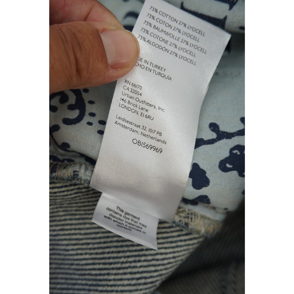 WE THE FREE X FREE PEOPLE OSAKA MID RISE BARREL Boho Artisan Light Wash Blue 25 - Picture 11 of 12